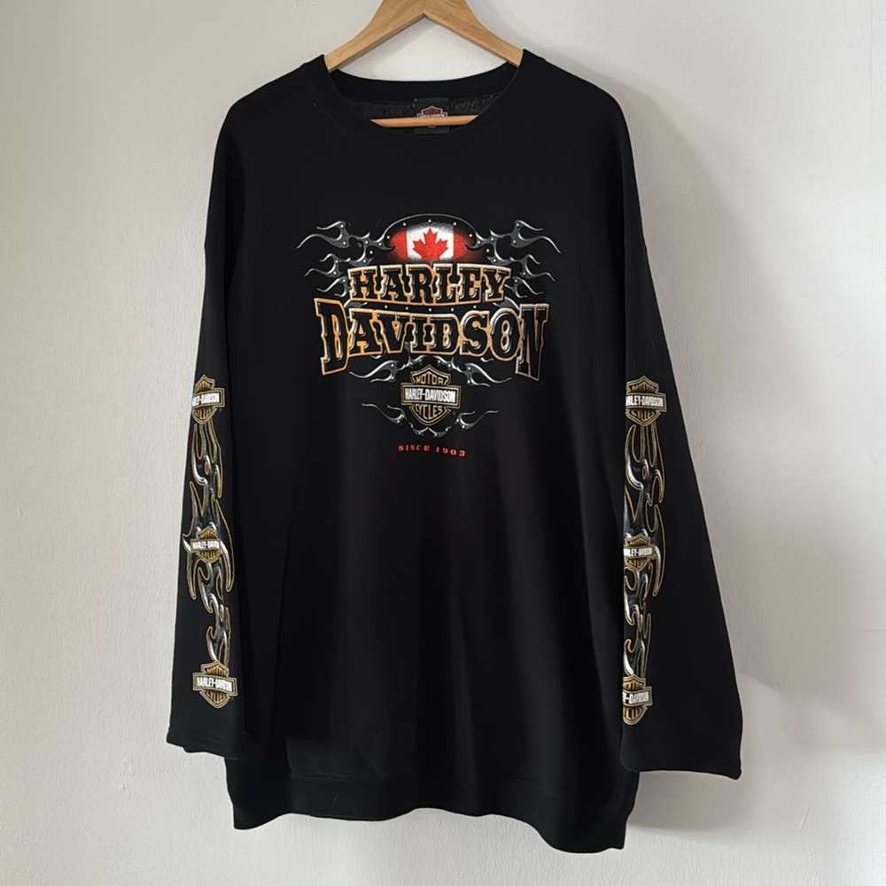 Vintage Harley Davidson Crewneck / 2004 / XXL / Tailored Wrist / Fenwick Ontario